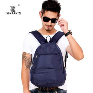 xinran’zj多拉链口袋，轻便防水男用双肩，背包电脑大中学生书包背包