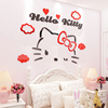 哈喽hellokitty猫墙贴3d立体儿童房女孩，卧室床头房间装饰品亚克力