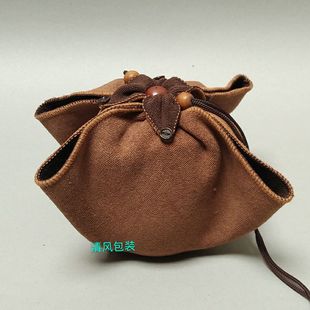 紫砂茶壶建盏荷叶茶巾布锦袋(布，锦袋)杯袋壶袋，创意首饰袋手工品锦袋