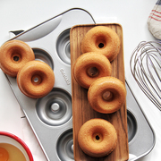 CuisinAid 银色6连甜甜圈模 曲奇小面包 家用烘焙不粘烤盘 烤箱用
