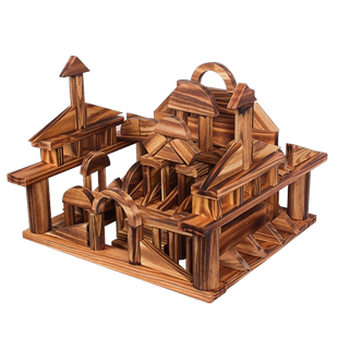 幼儿园构建碳化积木户外大型儿童原木拼搭积木实木大块木制玩具