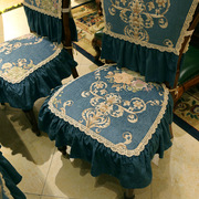 欧式餐椅垫美式餐椅坐垫布艺，餐桌椅垫椅子座垫屁股垫子透气凳子垫