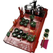 瓷韵东方茶具套装 家用实木乌金石组合茶盘带电磁炉一体茶台茶道
