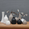中式黑白色简约陶瓷小花瓶家居装饰品摆件日式极简花插