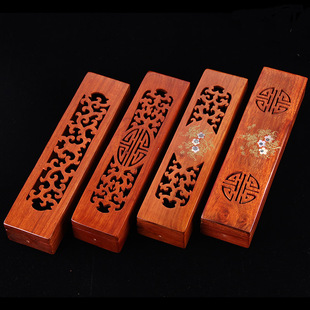 越南花梨木卧熏香炉线香盒红木家用卧香炉沉香檀创意印度香插香座