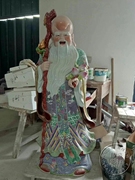 景德镇陶瓷雕塑瓷器摆件手工手绘仿古粉彩福禄寿三星高140厘米
