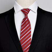男士拉链领带男正装商务职业，易拉得8cm西装蓝色，新郎结婚懒人领带