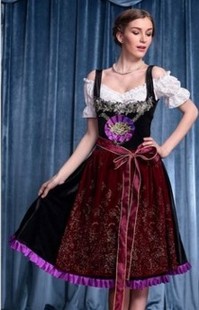 芬兰塞尔维亚民族服饰出租欧洲中世纪平民女装少女仆人捷克民族服