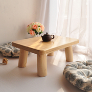 日式烧桐木小方桌简约榻榻米，飘窗桌子小茶几，矮桌子实木地桌