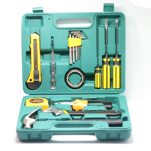 工具12件套工具箱家用工具，盒家庭工具，套装组合工具