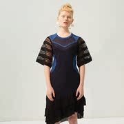 独立设计师品牌Lou de Nannan黑色质感针织多层蛋糕连衣裙