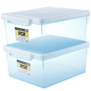 日本天马株式会社卡式收纳箱透明整理箱衣服储物箱塑料箱子2个装