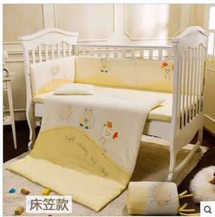 外贸AUSTTBABY婴儿纯棉宝宝床上用品新生儿床围全棉床品套件春夏