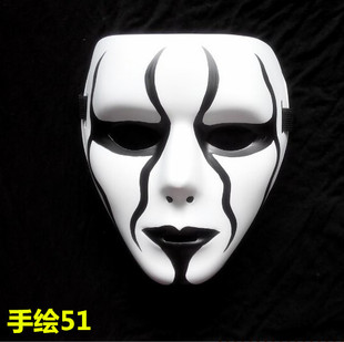 魔蝎大帝sting面具手绘面具，地狱使者面具，鬼步舞面具街舞面具