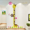 卡通长颈鹿3d立体身高贴宝宝测量身高尺儿童，房幼儿园客厅墙贴装饰
