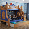 儿童床全实木高低床上下床，双层子母床多功能组合床高架城堡上下铺