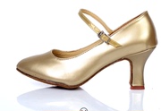 成人摩登女式银色拉丁舞鞋中跟高跟交谊广场交际舞蹈鞋