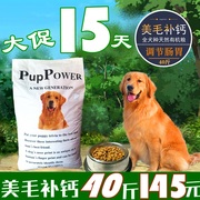 金毛拉布拉多成犬幼犬专用狗粮 puppower专用犬粮 20kg40斤天然粮