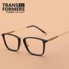 超轻tr90眼镜框复古方框平光镜，可配近视光学眼镜架男女斯文框架镜
