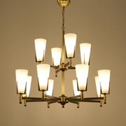 美式吊灯现代简约全铜灯具别墅客厅，灯大气简欧餐厅卧室灯北欧风格