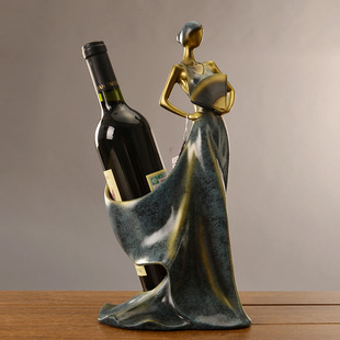 欧式创意红酒架摆件酒柜，装饰品现代简约葡萄酒瓶架酒杯架客厅树脂