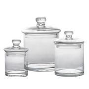 定制欧式玻璃罐储物罐透明糖果，罐厨房储藏罐，卫浴收纳罐展示器皿