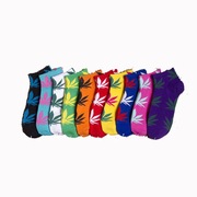 5双装袜子枫叶船袜男女，街头运动短袜潮流，个性网红滑板篮球袜