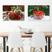 餐厅装饰画小清新水果现代简约墙壁画无框画单幅创意个性餐厅挂画