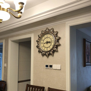 高档美式挂钟钟表客厅家用欧式大气创意挂表简约现代时尚轻奢时钟