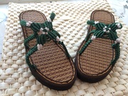 夏季民族风女鞋凉鞋坡跟休闲鞋纯手工编织