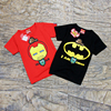 潮流夏季韩版童装儿童男童卡通蝙蝠侠钢铁侠印花图案短袖T恤