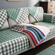 四季布艺防滑沙发垫全棉北欧坐垫客厅实木，通用简约现代沙发套罩巾