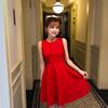 夏季2018短裙子韩版ol气质红色修身显瘦A字连衣裙女