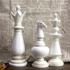 厂欧式复古黑白国际象棋家居摆件，美式家居装饰品软装书房客厅摆销