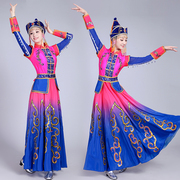 蒙古舞蹈演出服装女成人蒙族舞蹈服装现代民族风服饰艺考蒙古服装