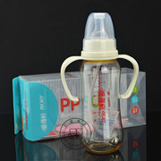 爱得利Y1040 标准口径PPSU大小塑料奶瓶带母乳实感奶嘴300ml