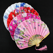中国风扇子女式绢布扇工艺折扇日式娟扇女士舞蹈扇出国送老外