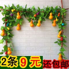 仿真水果蔬菜葫芦藤条管道装饰