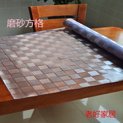 防水软玻璃餐桌垫透明圆桌台布桌垫磨砂，水晶板pvc茶几垫桌布