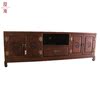 中式电视柜 实木明清仿古红木色客厅 低柜视听柜榆木带音响多功能