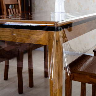 pvc薄款下垂餐桌垫透明塑料软质玻璃，台布保护膜防水免洗桌布