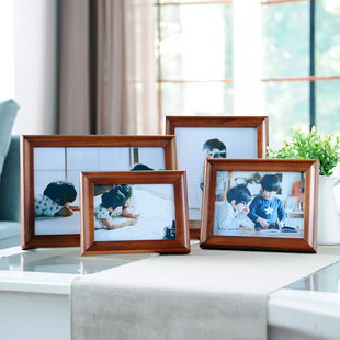欧式实木相框7810寸内框创意，长方形洗照片做成木质儿童卧室摆台