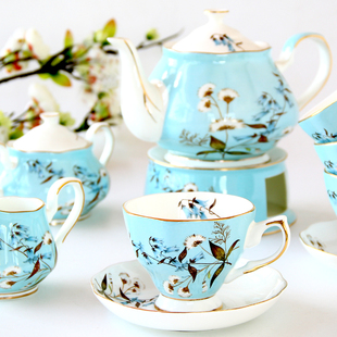 欧式茶具套装骨瓷英式下午茶，红茶具15头咖啡具咖啡杯套装创意