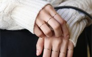 韩版超细戒指女简约个性时尚，指环s925纯银戒指，闪亮潮人尾戒食指