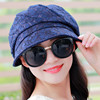 贝雷帽女士韩版春秋蕾丝八角帽，鸭舌贝雷帽可折叠时装帽春夏帽子女