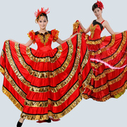 开场舞西班牙大摆裙，表演服成人女长裙舞台，斗牛舞伴舞演出服装