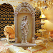 欧式壁挂墙面装饰假窗浮雕，少女玄关走廊家居，背景墙装饰挂件工艺品