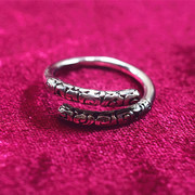 爱你一万年金箍棒钛钢戒指，男女情侣钛钢指环霸气，复古配饰品女个性