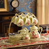 欧式陶瓷咖啡具套装，英式下午花茶茶具咖啡杯碟，送架子结婚生日礼物