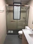 定制淋浴房一字型简易淋浴房钢化玻璃淋浴房隔断移门不锈钢淋浴房